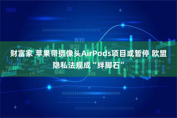 财富家 苹果带摄像头AirPods项目或暂停 欧盟隐私法规成“绊脚石”