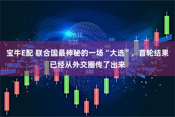 宝牛E配 联合国最神秘的一场“大选”,首轮结果已经从外交圈传了出来
